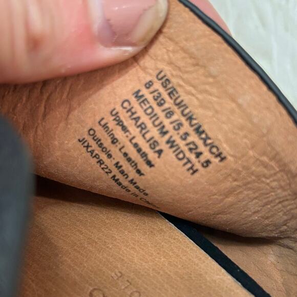 Gentle Souls by Kenneth Cole Black Leather Heeled Sling Back Charlisa Sandal 8 - Picture 10 of 10